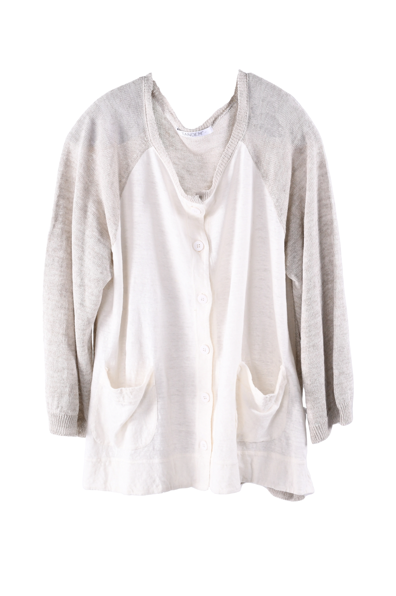 Tandem Linen Knit Sleeve Cardigan