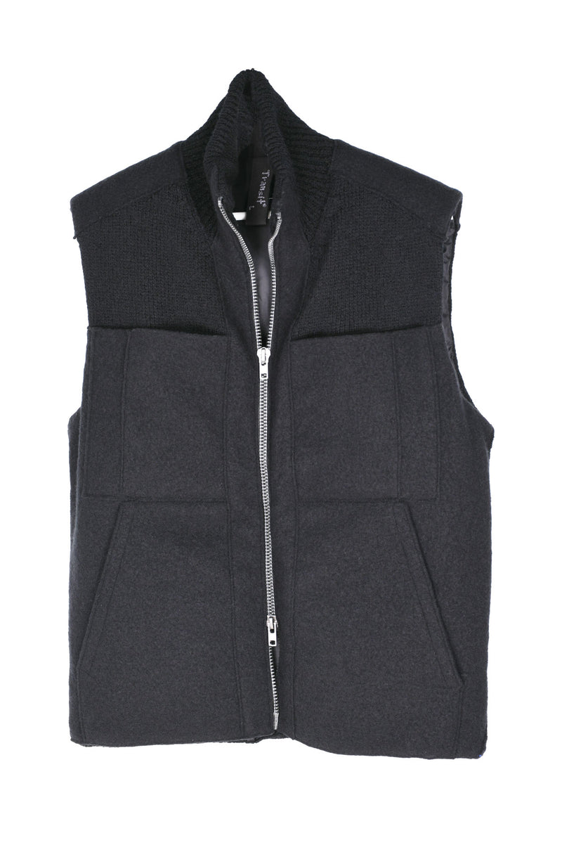 TRANSIT Knit and Nylon Vest