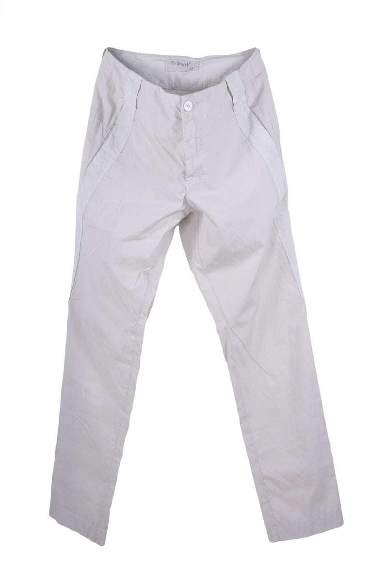 TRANSIT Lightweight Cotton Trouser with Side-Seam Detail