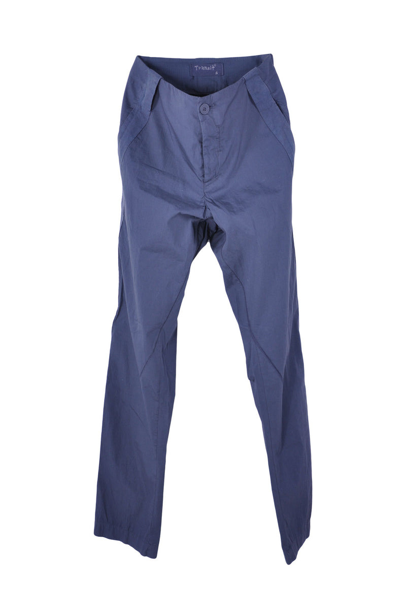 TRANSIT Lightweight Cotton Trouser with Side-Seam Detail