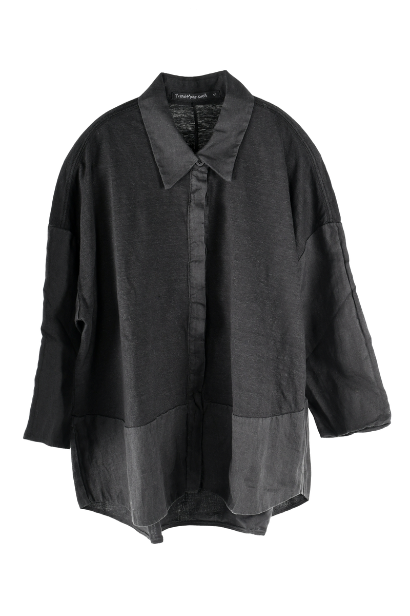 TRANSIT 3/4 Sleeve Linen Shirt